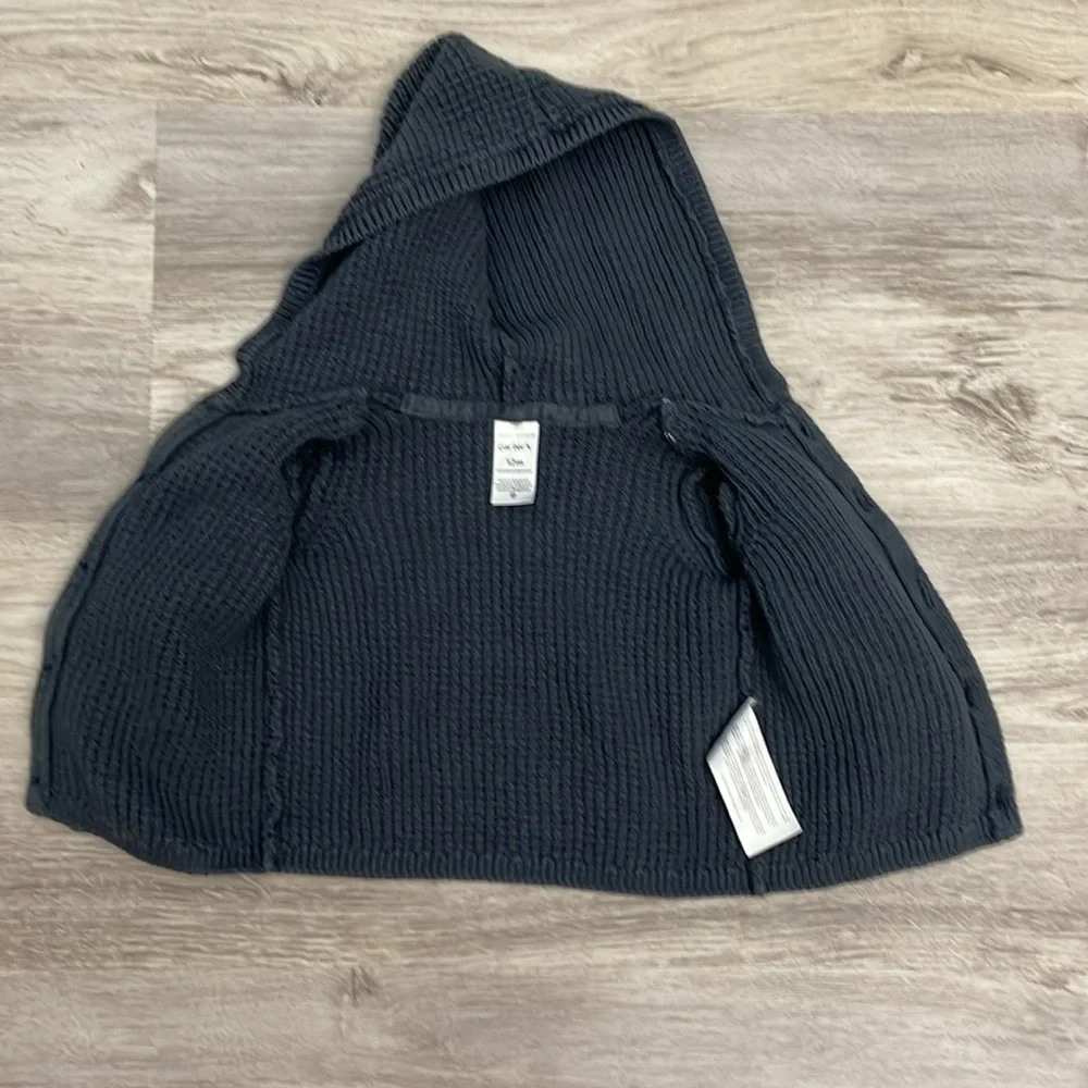 Carter's Navy Blue 100% Cotton Knit Hooded Cardigan Sweater Size 12 Months